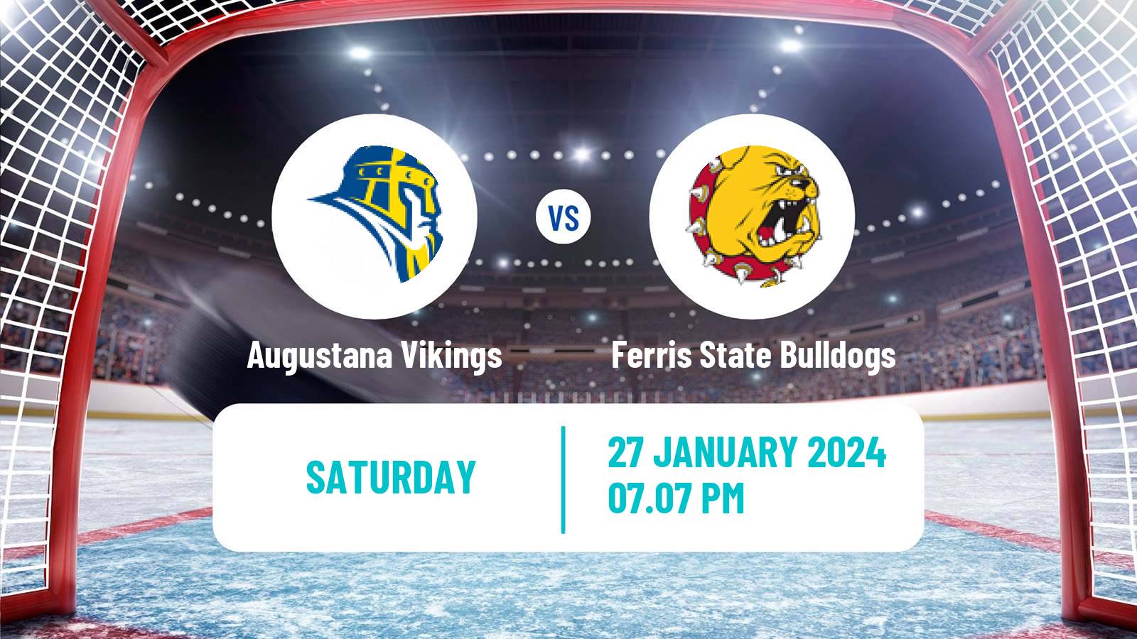 Hockey NCAA Hockey Augustana Vikings - Ferris State Bulldogs