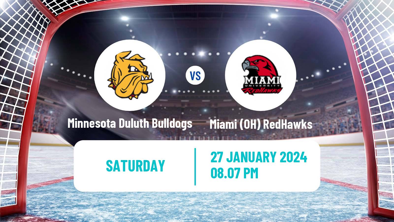 Hockey NCAA Hockey Minnesota Duluth Bulldogs - Miami OH RedHawks
