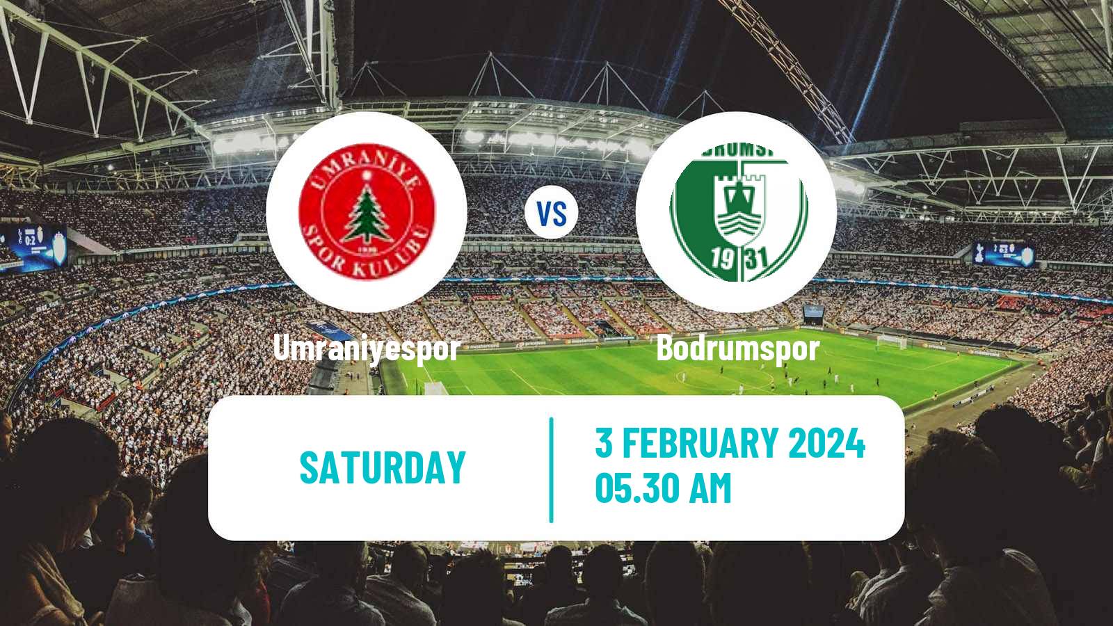 Soccer Turkish First League Umraniyespor - Bodrumspor
