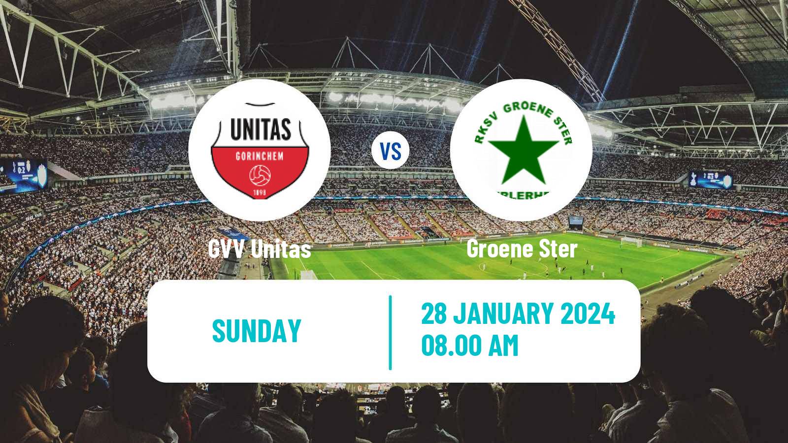 Soccer Dutch Derde Divisie GVV Unitas - Groene Ster