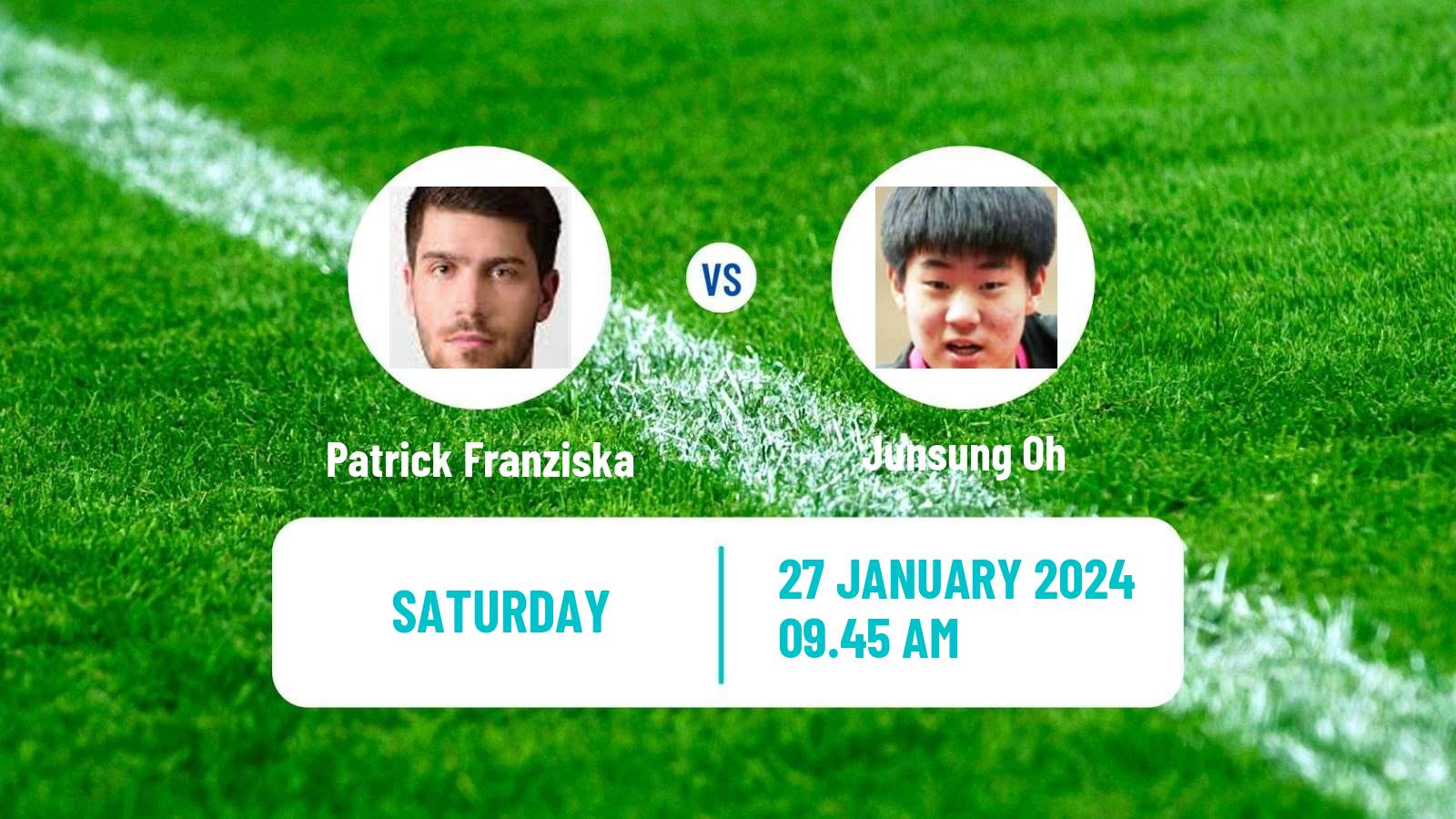 Table tennis Wtt Star Contender Goa Men Patrick Franziska - Junsung Oh