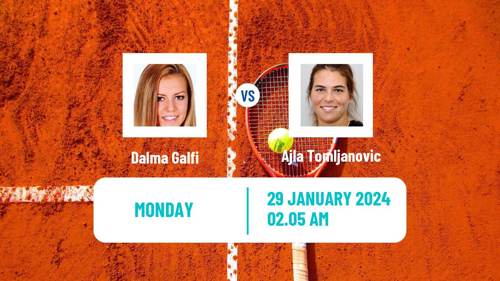 Tennis WTA Hua Hin Dalma Galfi - Ajla Tomljanovic