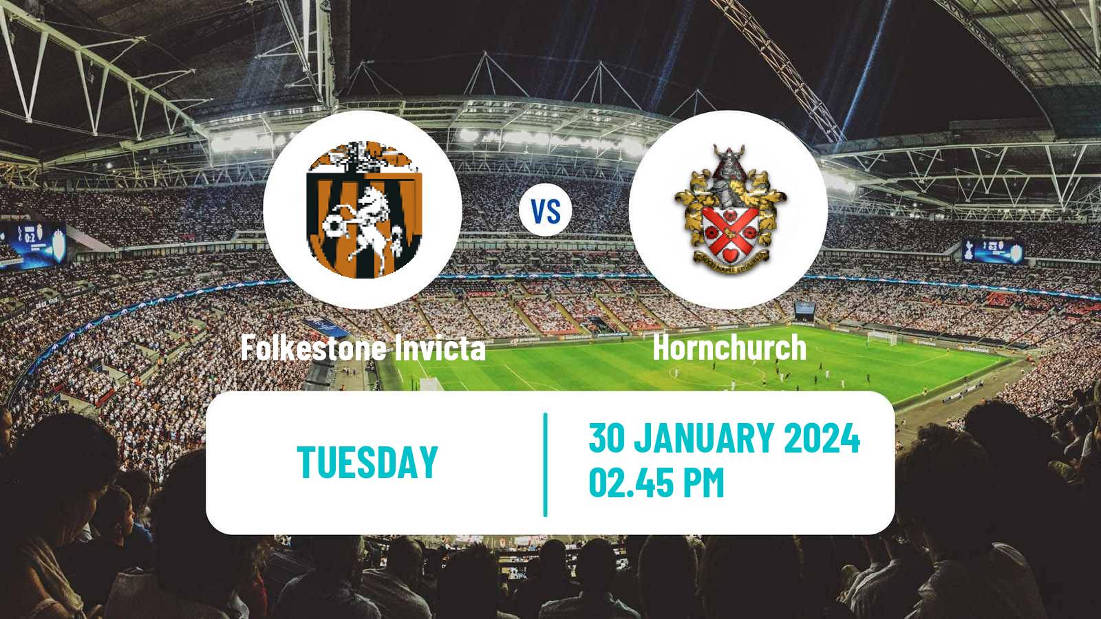 Soccer English Isthmian League Premier Division Folkestone Invicta - Hornchurch