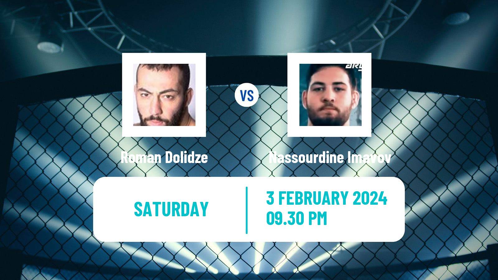 MMA Middleweight UFC Men Roman Dolidze - Nassourdine Imavov