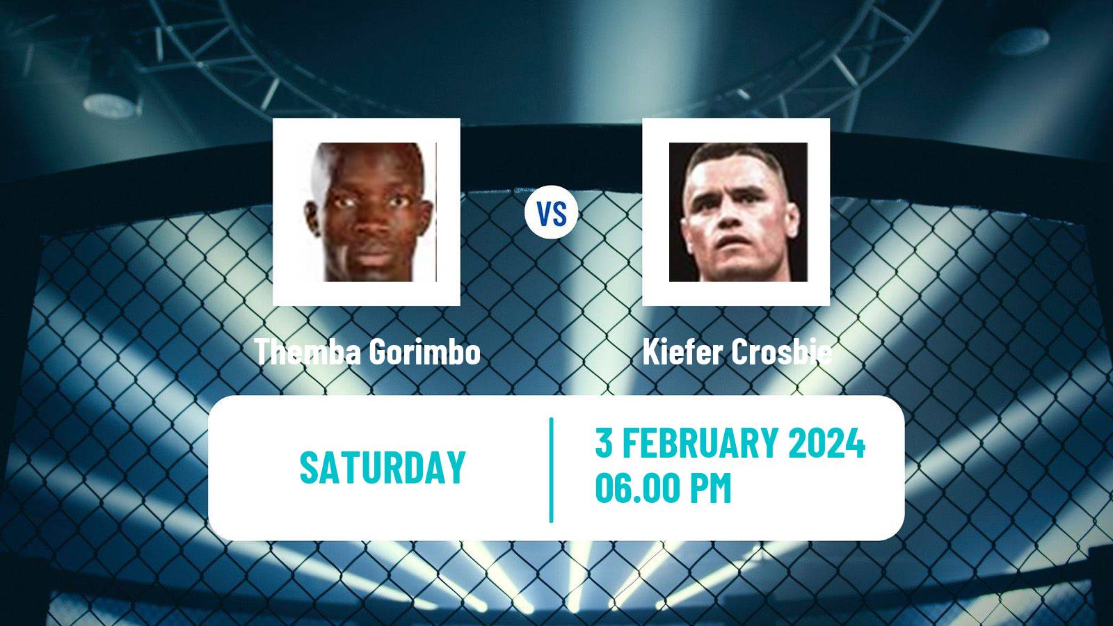 MMA Welterweight UFC Men Themba Gorimbo - Kiefer Crosbie