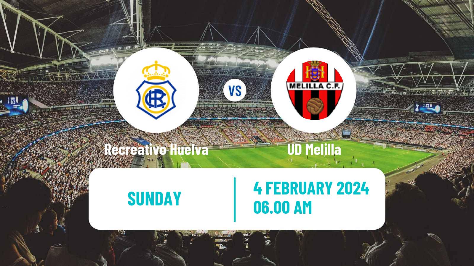 Soccer Spanish Primera RFEF Group 2 Recreativo Huelva - Melilla
