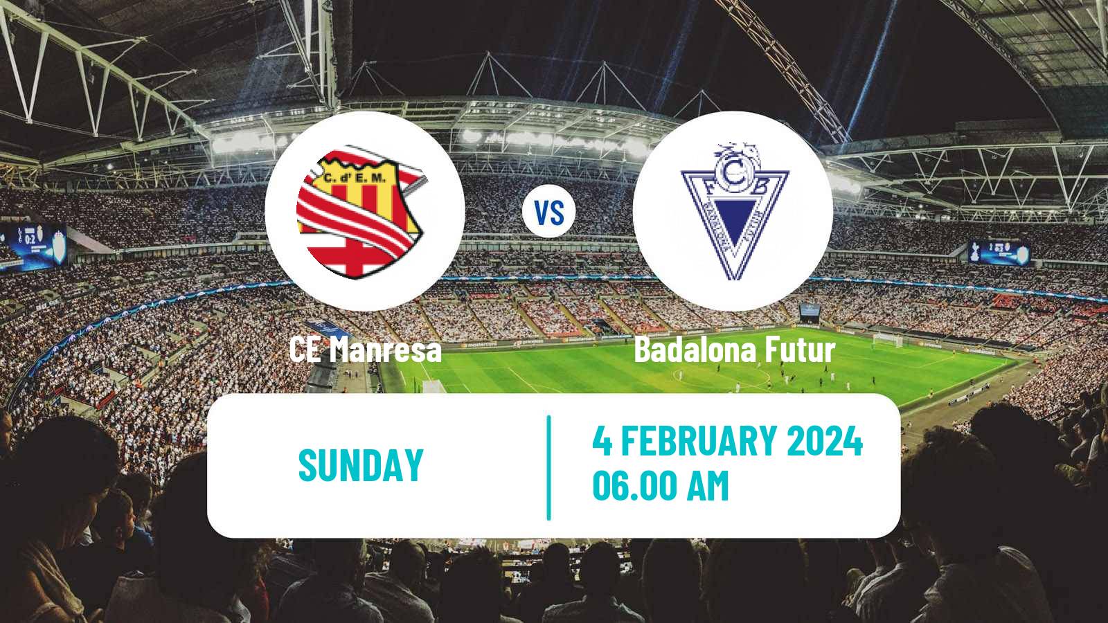 Soccer Spanish Segunda RFEF - Group 3 Manresa - Badalona Futur