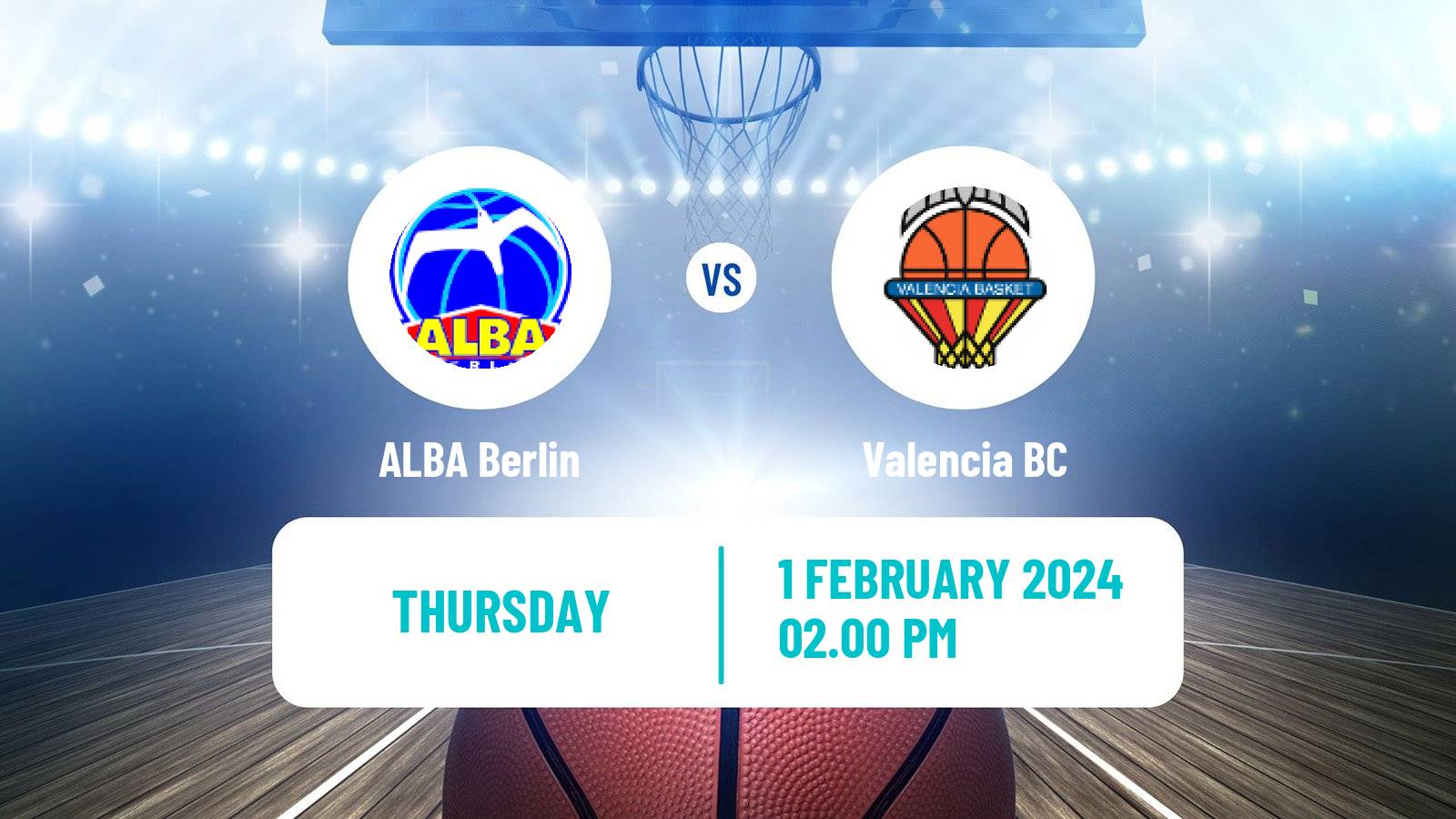Basketball Euroleague ALBA Berlin - Valencia