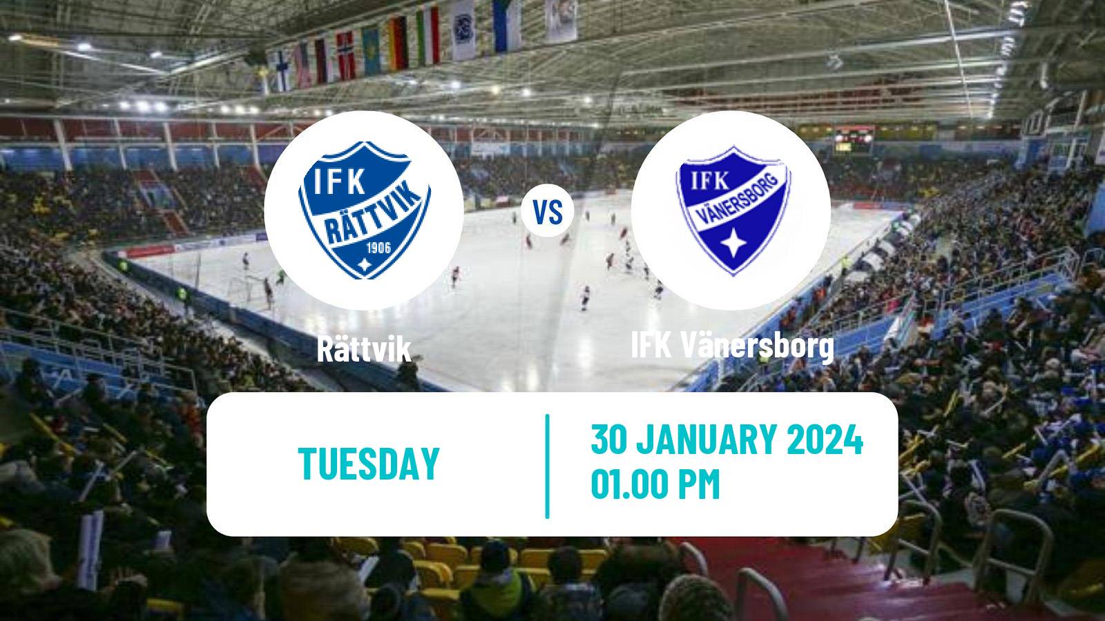 Bandy Swedish Elitserien Bandy Rättvik - IFK Vänersborg