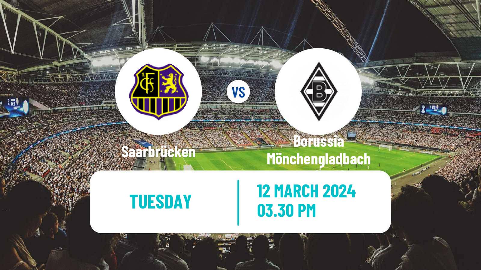 Soccer German DFB Pokal Saarbrücken - Borussia Mönchengladbach