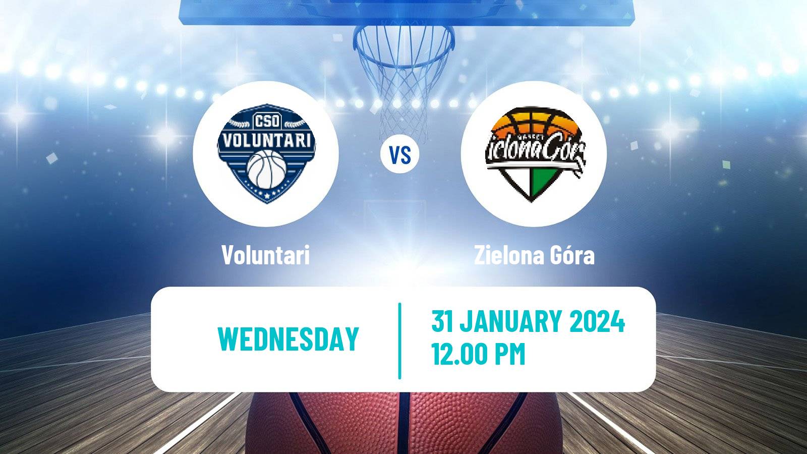 Basketball ENBL Voluntari - Zielona Góra