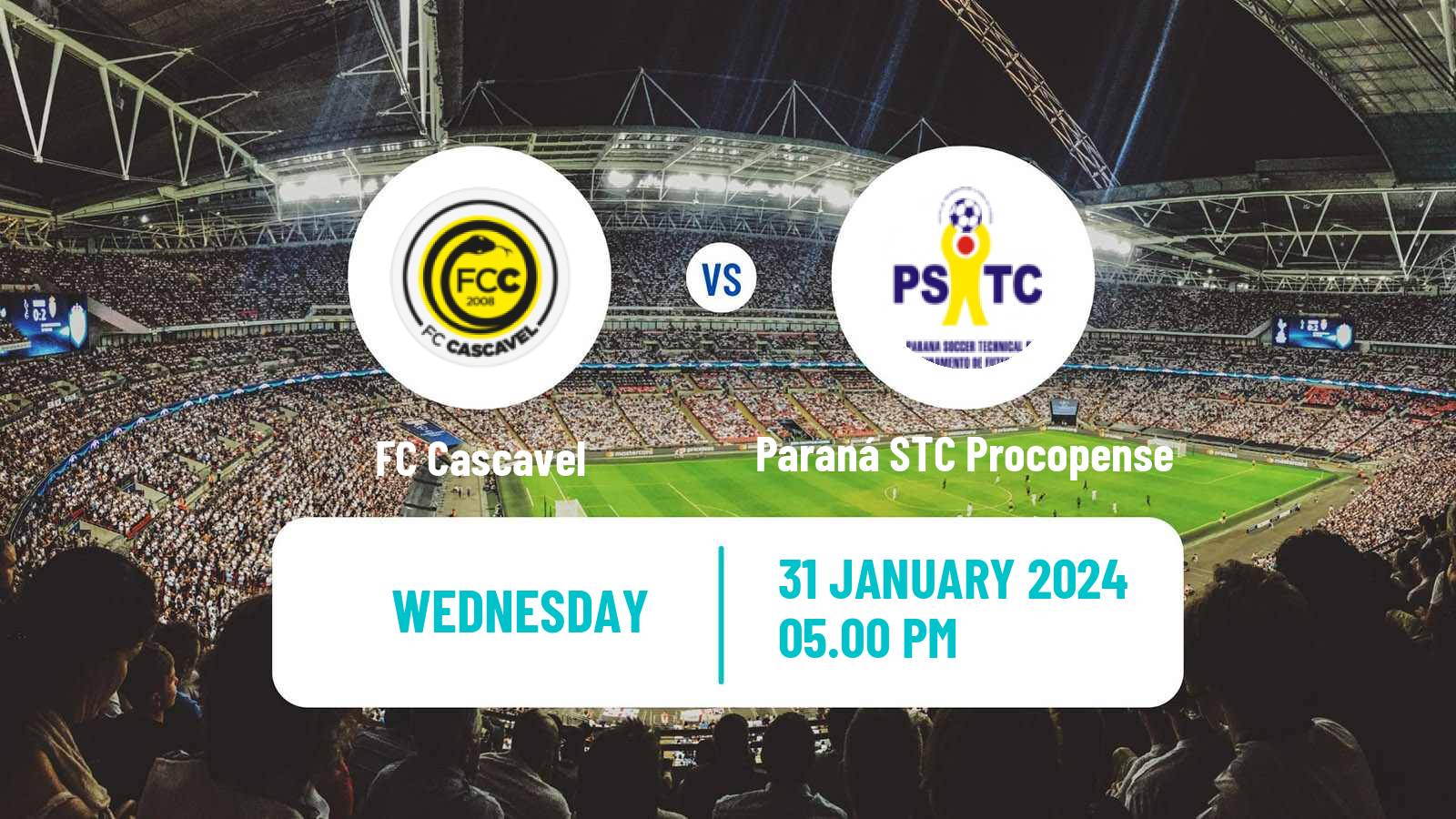Soccer Brazilian Campeonato Paranaense FC Cascavel - Paraná STC Procopense