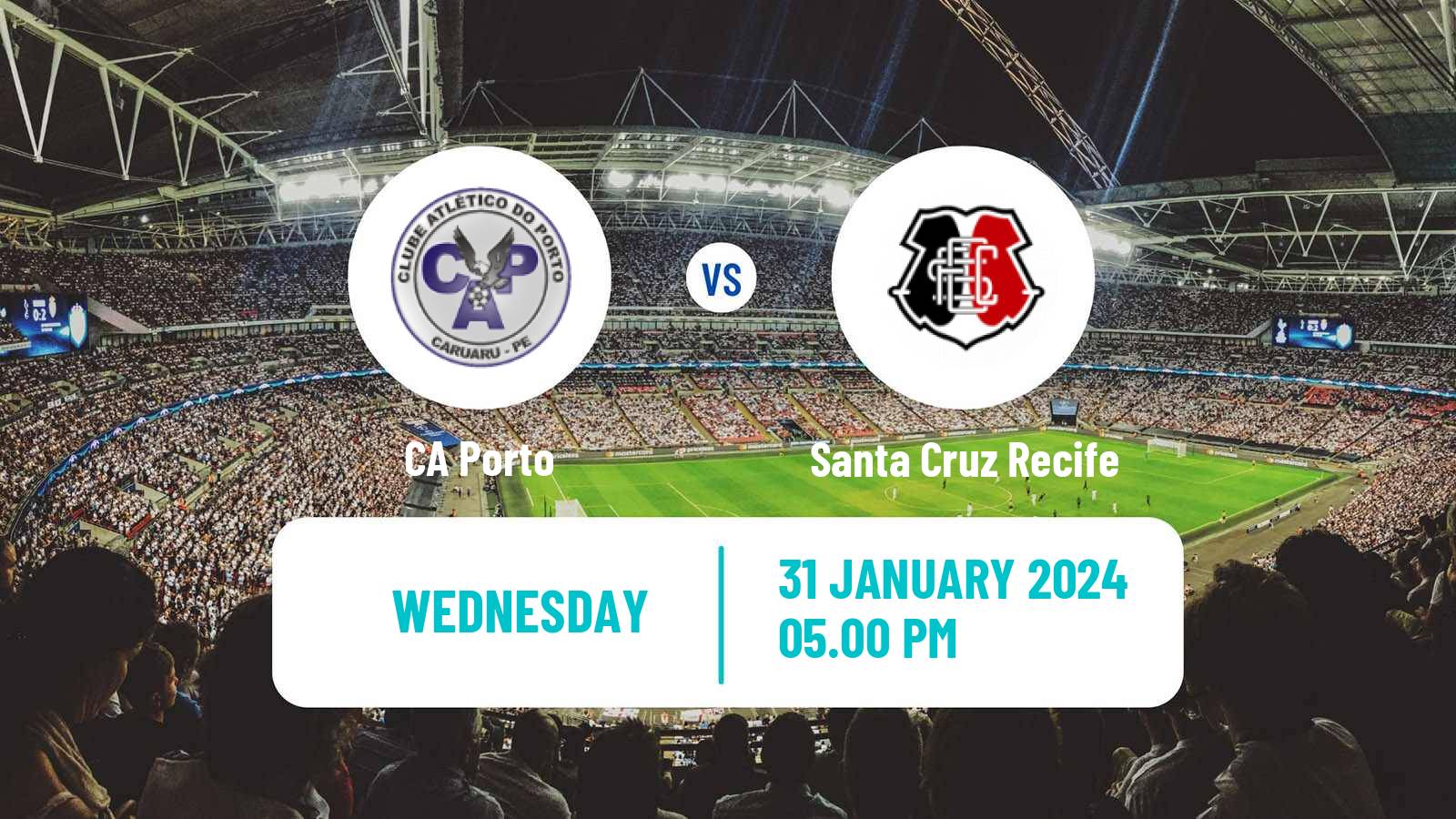 Soccer Brazilian Campeonato Pernambucano CA Porto - Santa Cruz Recife