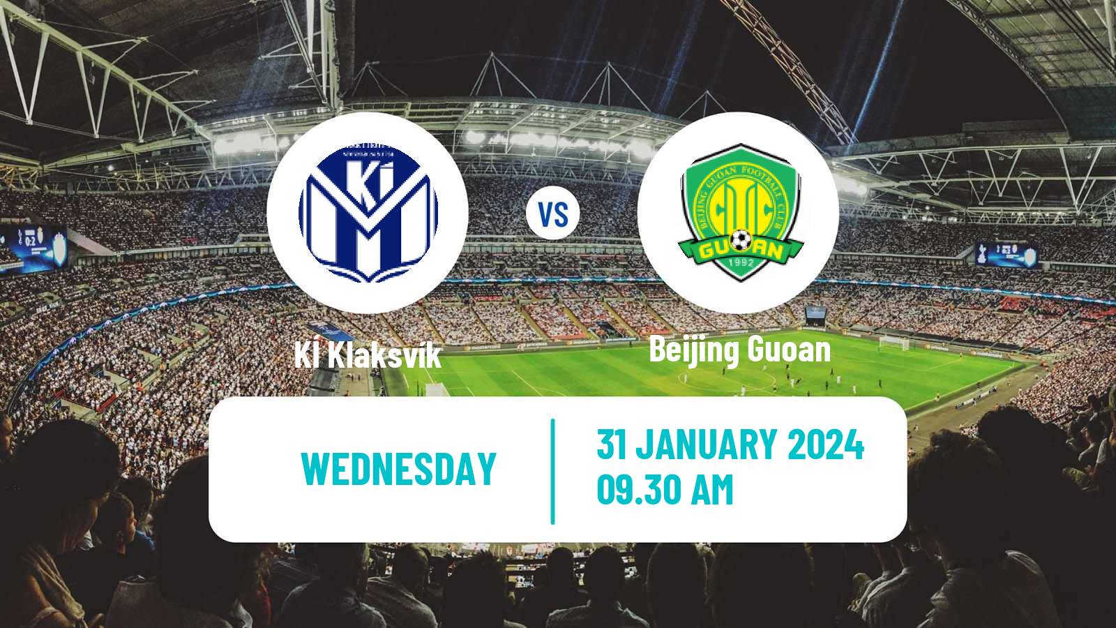 Soccer Atlantic Cup KÍ Klaksvík - Beijing Guoan