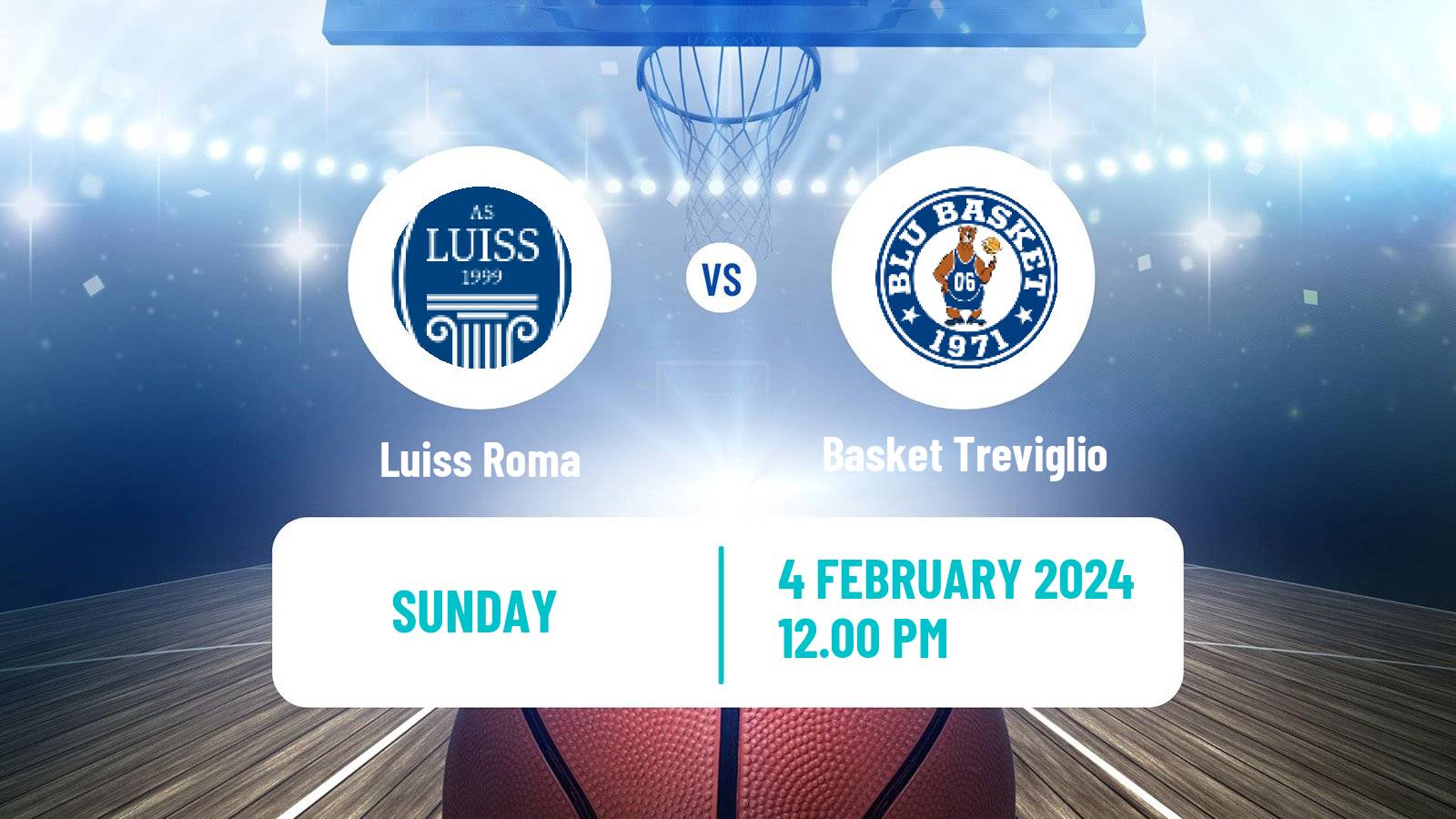 Basketball Italian Serie A2 Basketball Luiss Roma - Basket Treviglio
