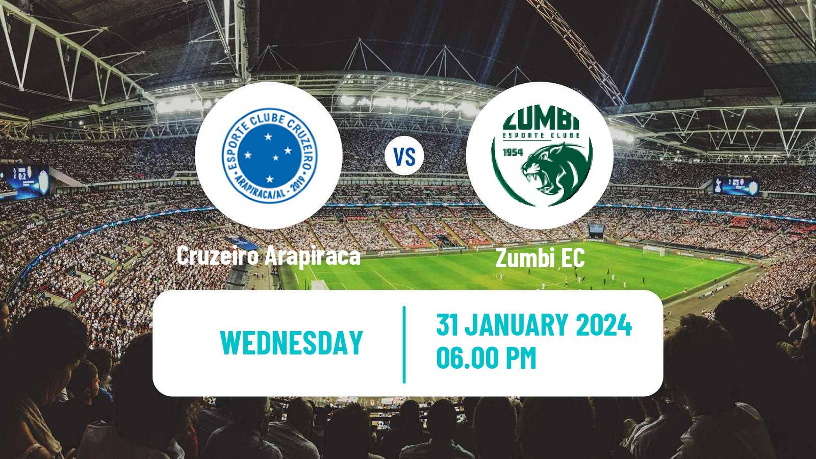 Soccer Brazilian Copa Alagoas Cruzeiro Arapiraca - Zumbi