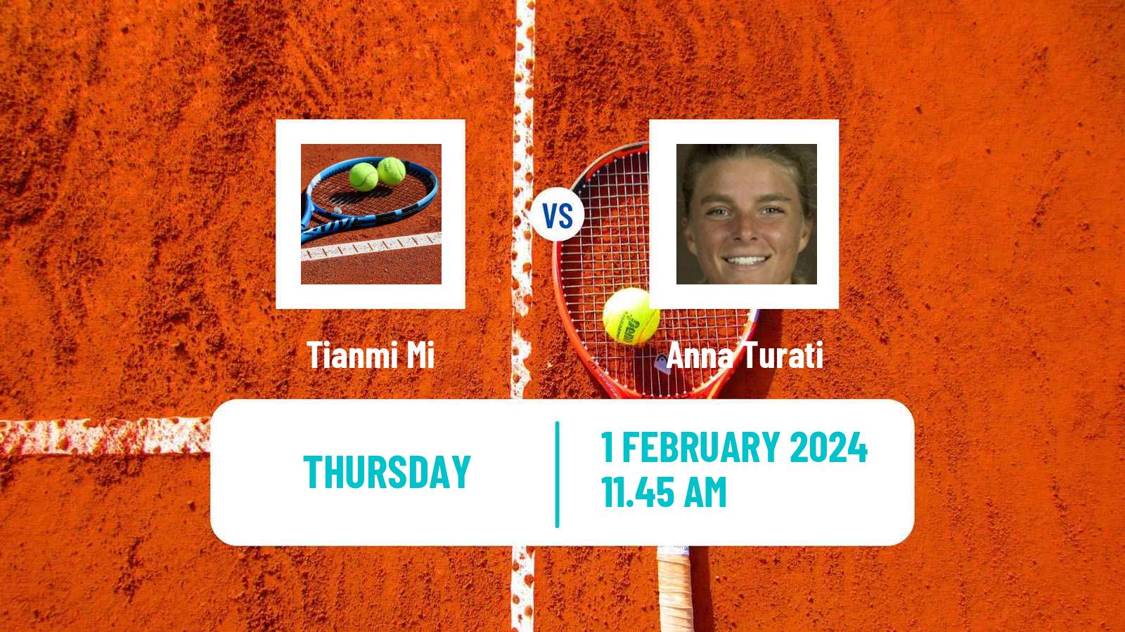 Tennis ITF W15 Antalya Women Tianmi Mi - Anna Turati