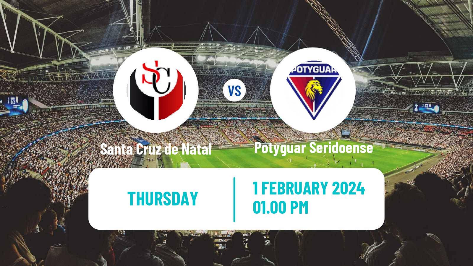Soccer Brazilian Campeonato Potiguar Santa Cruz de Natal - Potyguar Seridoense