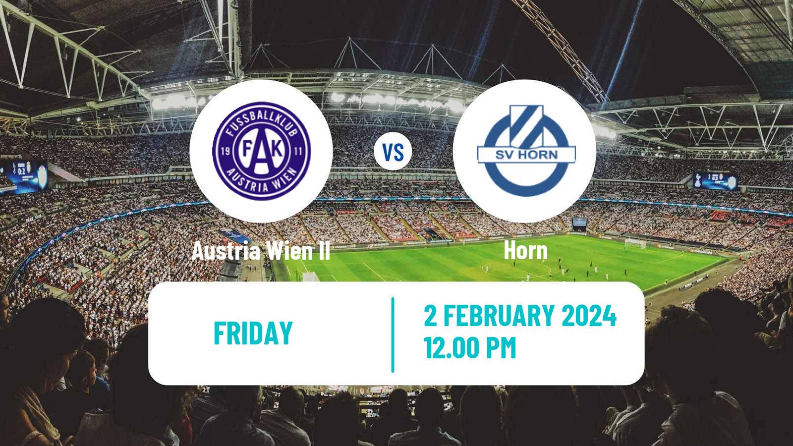 Soccer Club Friendly Austria Wien II - Horn