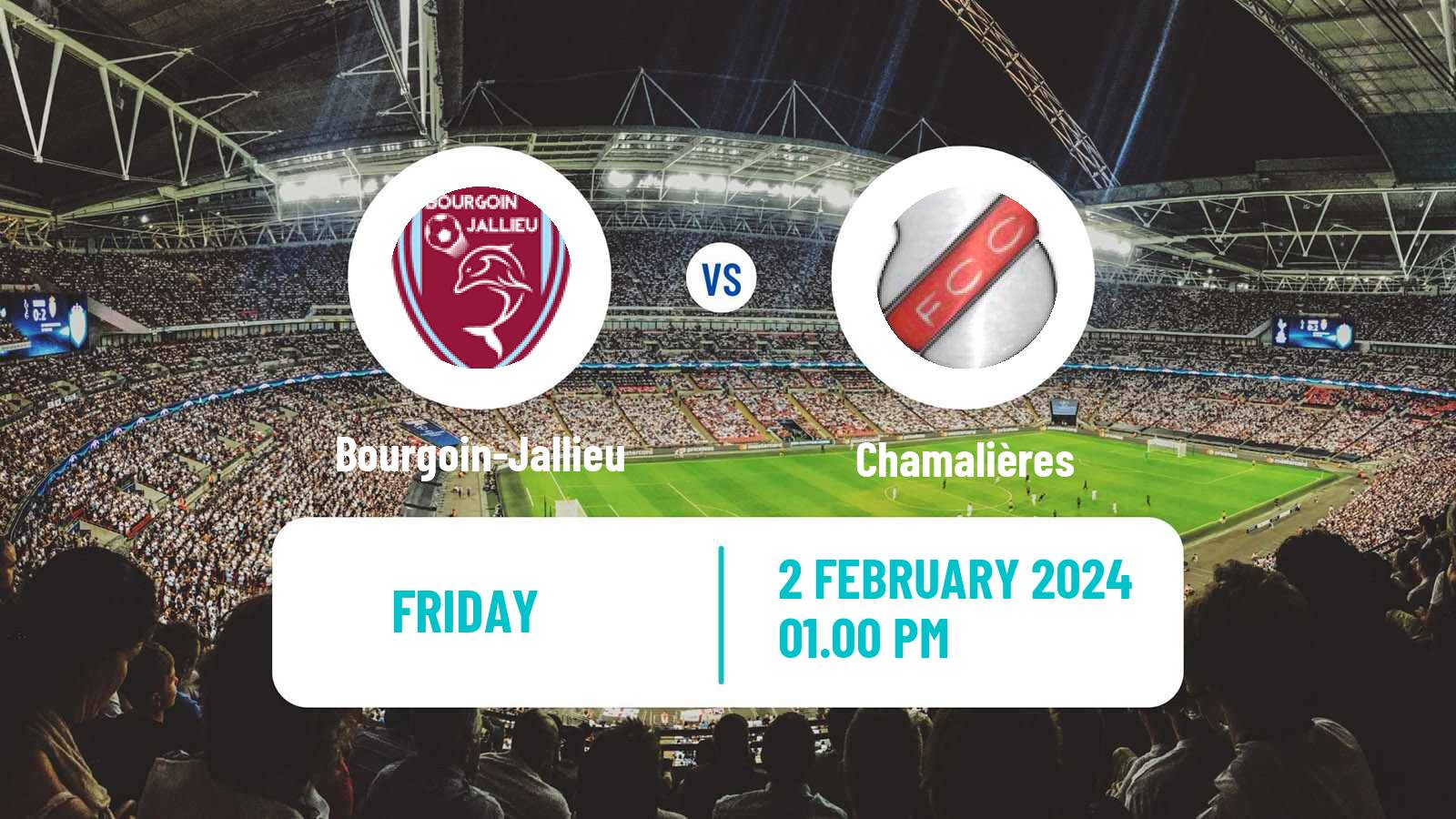 Soccer French National 2 - Group A Bourgoin-Jallieu - Chamalières