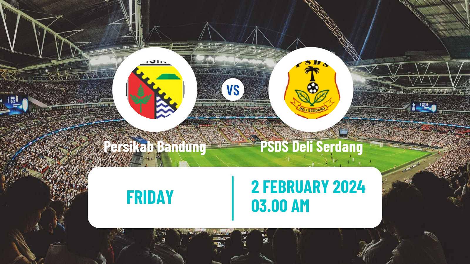 Soccer Indonesian Liga 2 Persikab Bandung - PSDS Deli Serdang