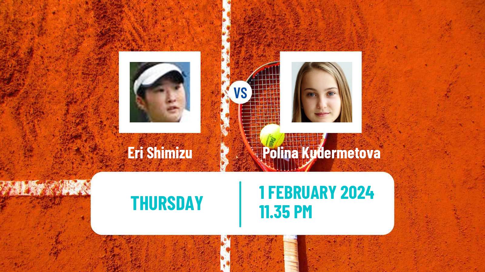 Tennis ITF W50 Indore Women Eri Shimizu - Polina Kudermetova