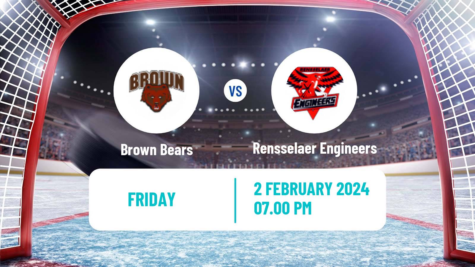 Hockey NCAA Hockey Brown Bears - Rensselaer Engineers