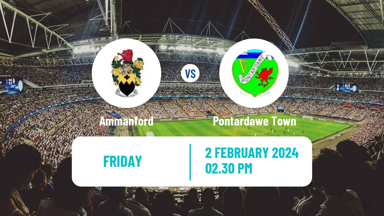 Soccer Welsh Cymru South Ammanford - Pontardawe Town