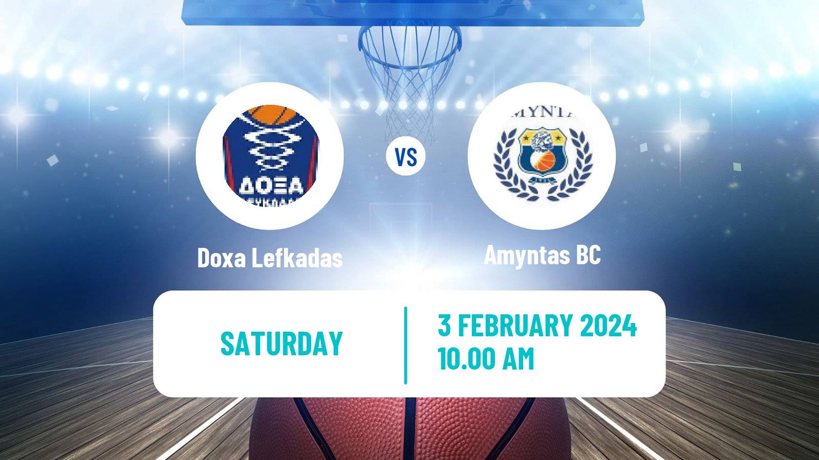 Basketball Greek Elite League Basketball Doxa Lefkadas - Amyntas