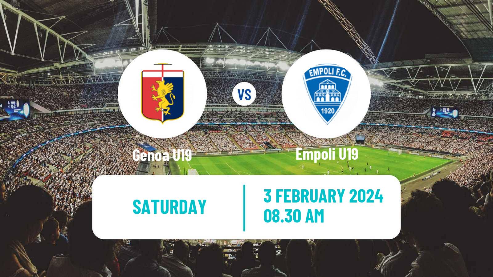 Soccer Italian Primavera 1 Genoa U19 - Empoli U19