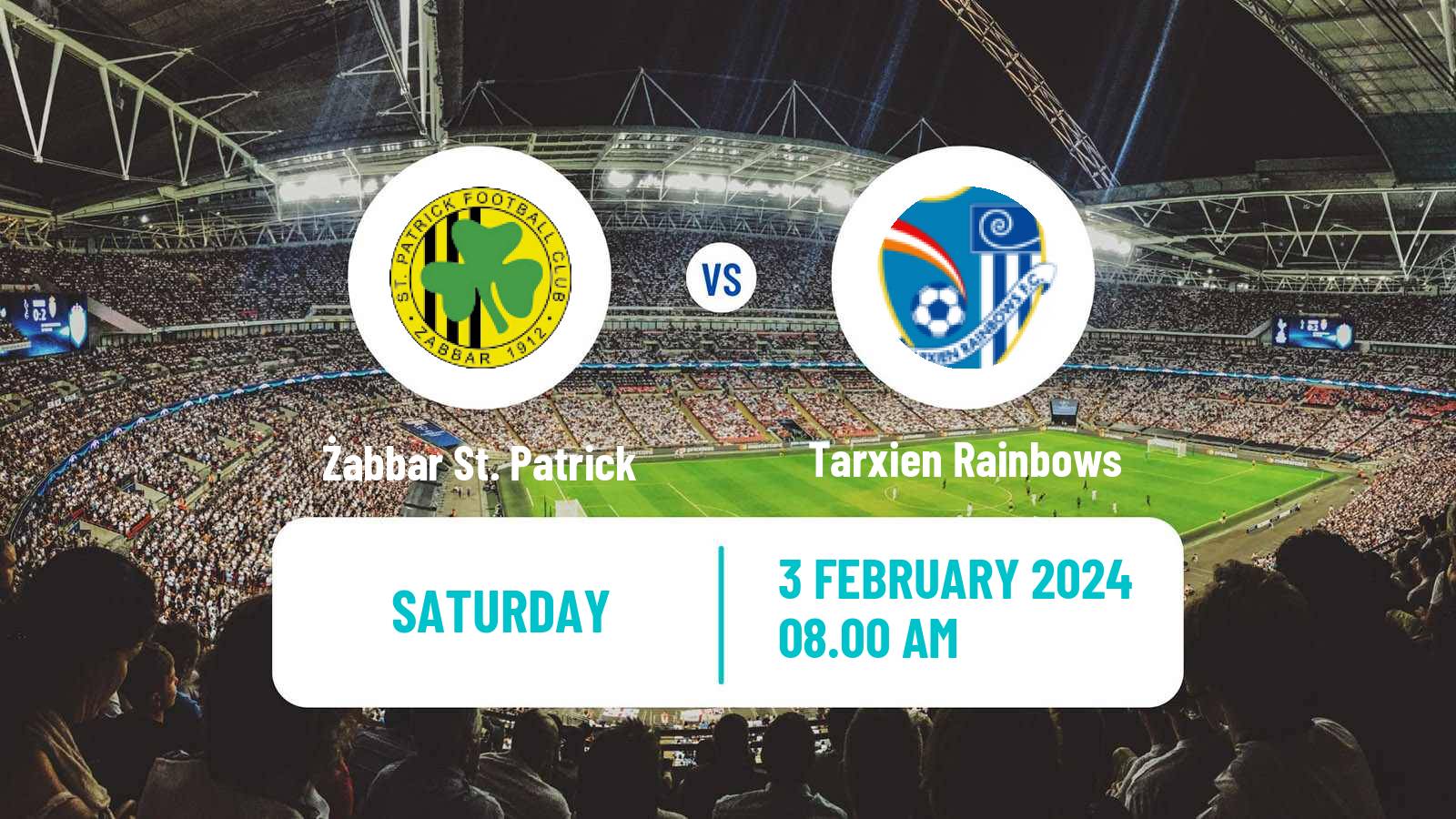 Soccer Maltese Challenge League Żabbar St. Patrick - Tarxien Rainbows