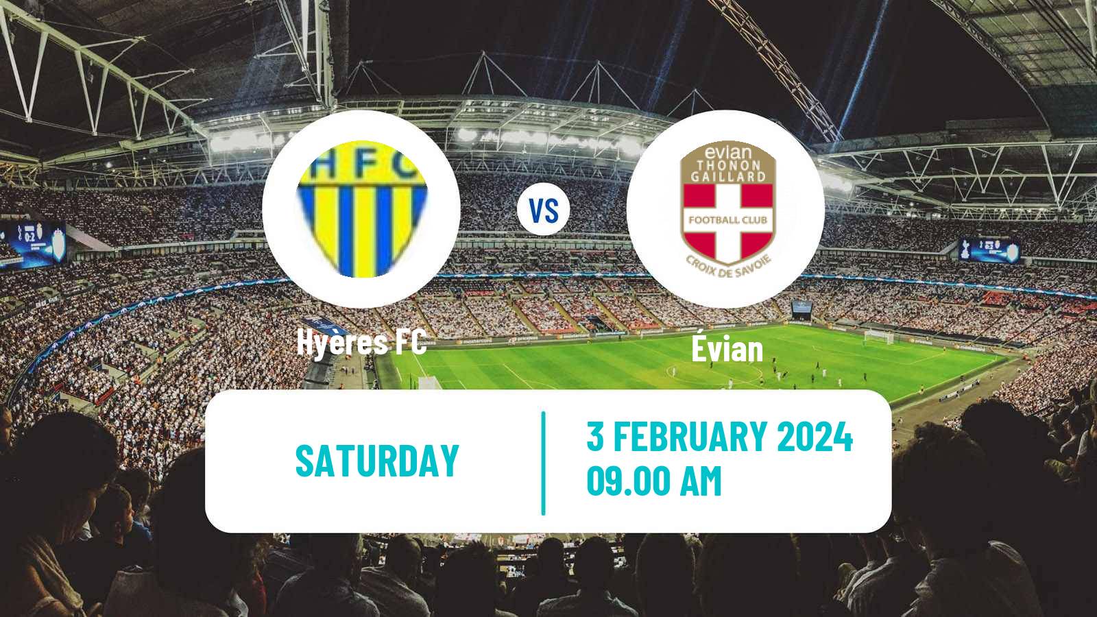 Soccer French National 2 - Group A Hyères - Évian