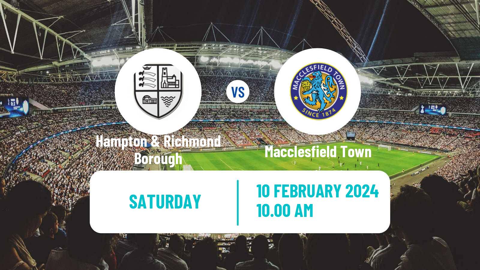 Soccer English FA Trophy Hampton & Richmond Borough - Macclesfield Town