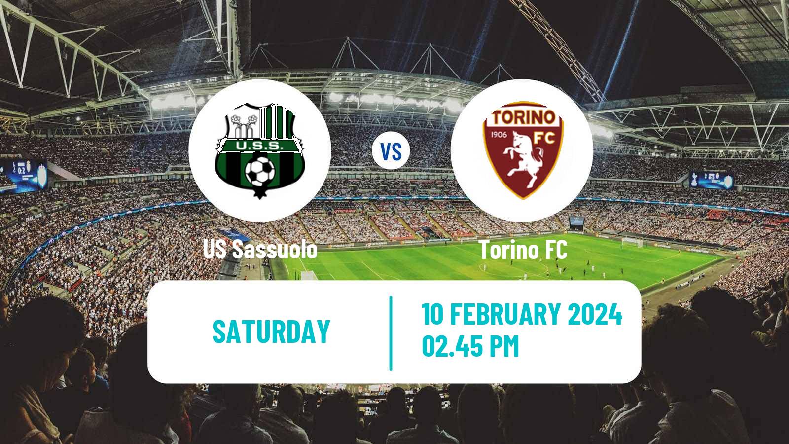 Football Italian Serie A Sassuolo - Torino