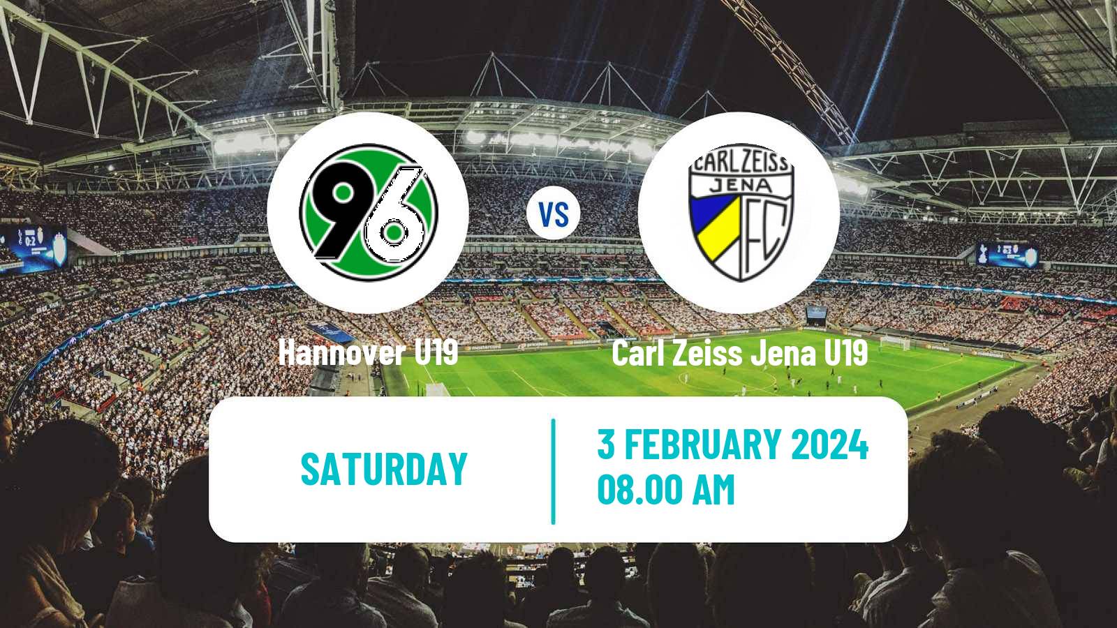 Soccer German Junioren Bundesliga North Hannover U19 - Carl Zeiss Jena U19