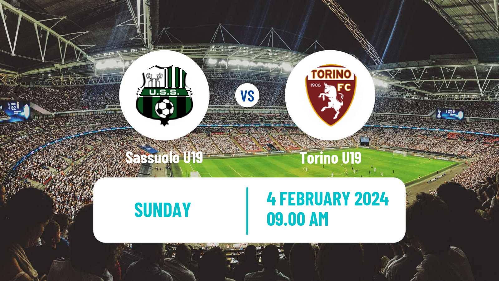 Soccer Italian Primavera 1 Sassuolo U19 - Torino U19