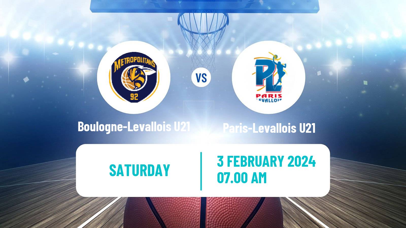 Basketball French Espoirs U21 Basketball Boulogne-Levallois U21 - Paris Basketball U21
