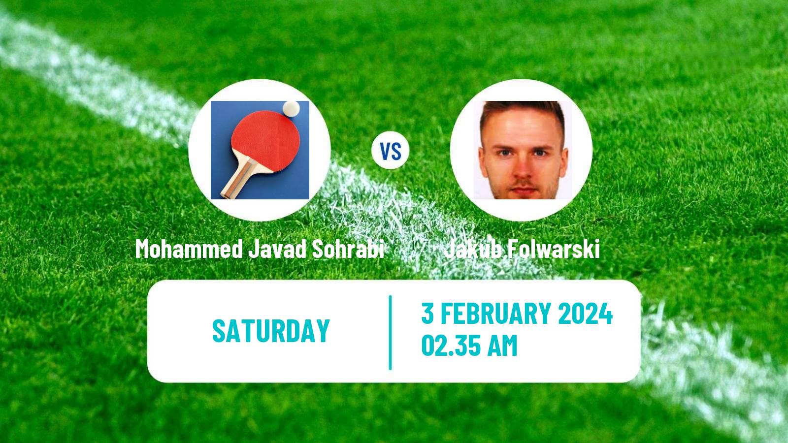 Table tennis Tt Star Series Men Mohammed Javad Sohrabi - Jakub Folwarski