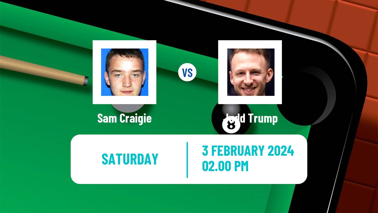 Snooker German Masters Sam Craigie - Judd Trump