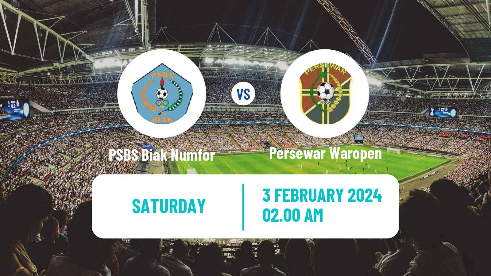 Soccer Indonesian Liga 2 PSBS Biak Numfor - Persewar Waropen