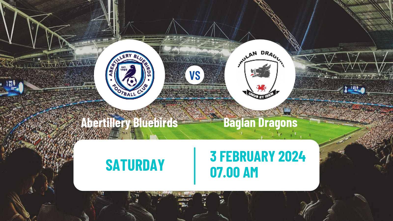 Soccer Welsh Cymru South Abertillery Bluebirds - Baglan Dragons