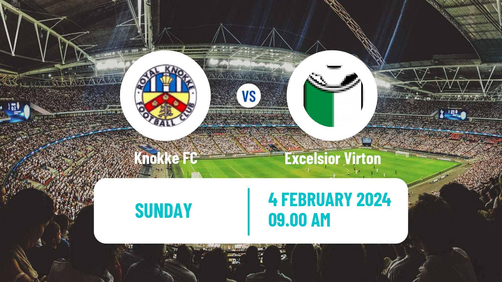 Soccer Belgian National Division 1 Knokke - Excelsior Virton