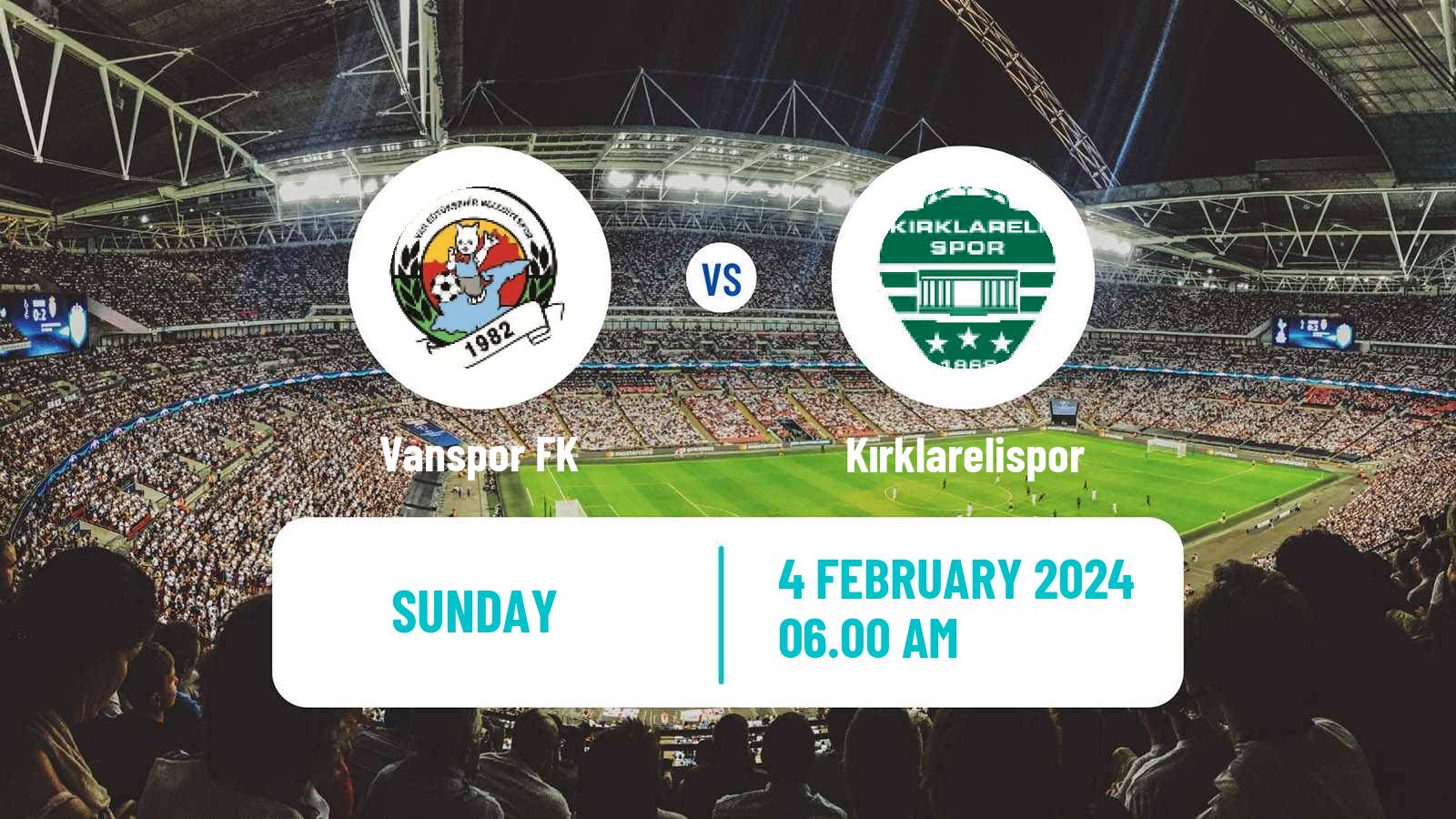Soccer Turkish Second League White Group Vanspor - Kırklarelispor