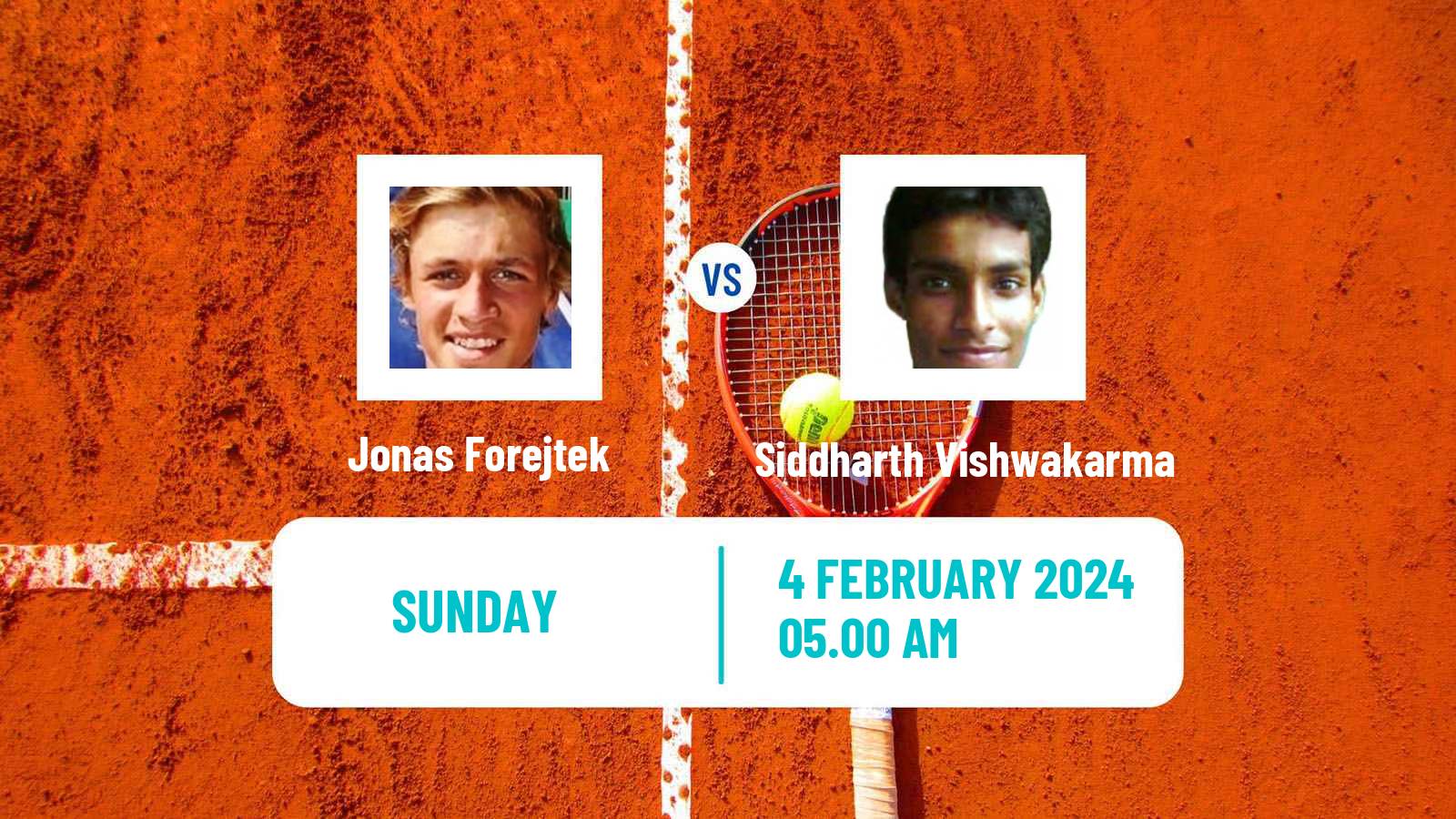 Tennis Chennai Challenger Men Jonas Forejtek - Siddharth Vishwakarma
