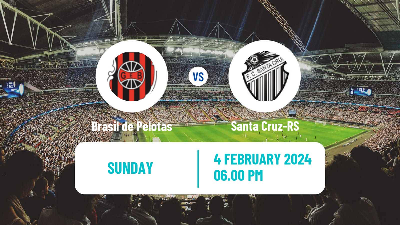 Soccer Brazilian Campeonato Gaucho Brasil de Pelotas - Santa Cruz-RS