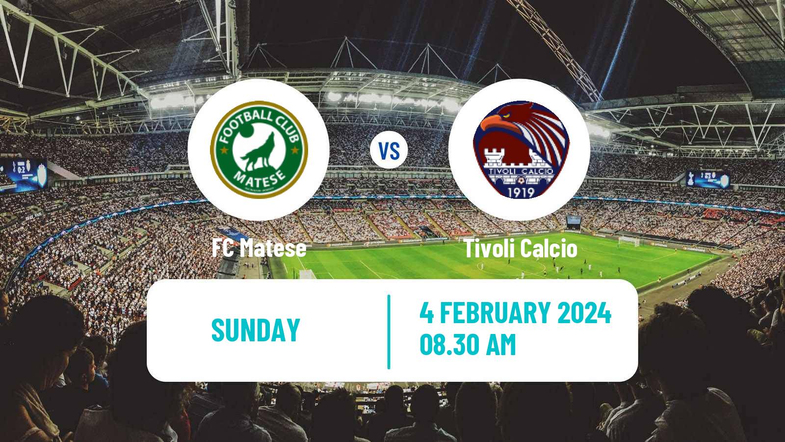 Soccer Italian Serie D - Group F Matese - Tivoli Calcio
