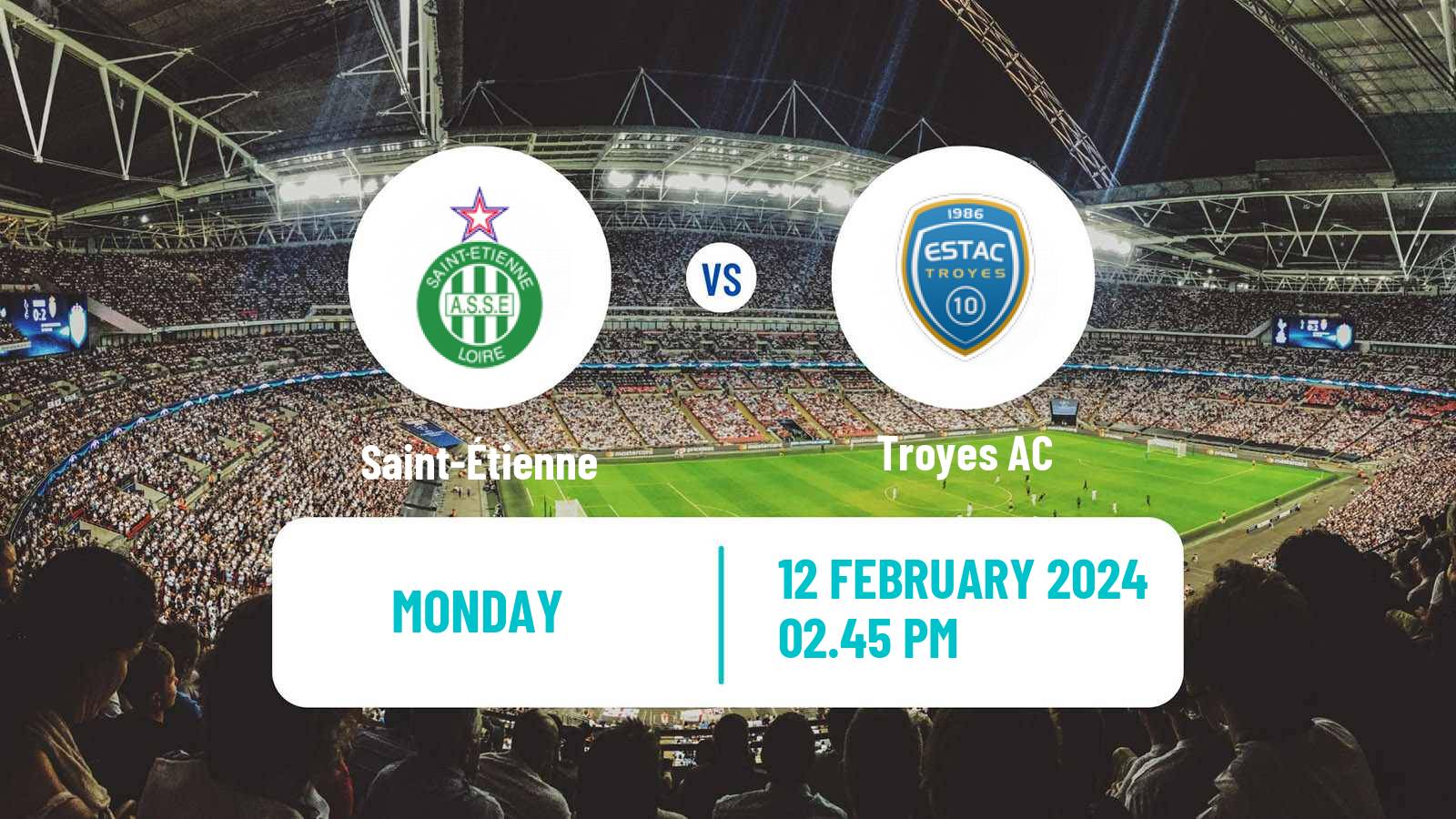 Soccer French Ligue 2 Saint-Étienne - Troyes