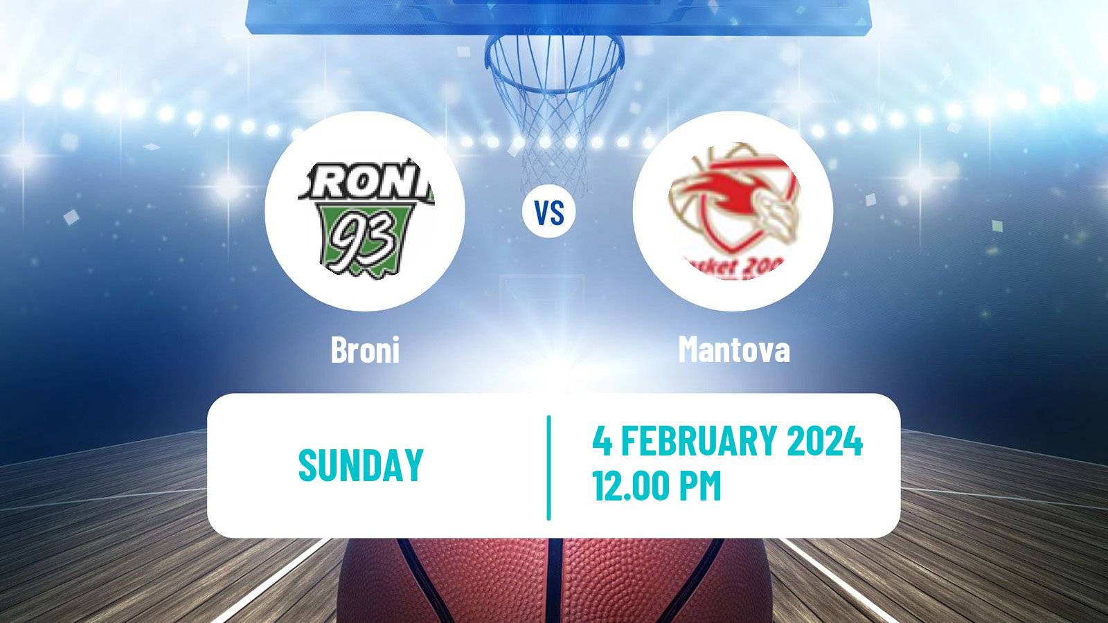 Basketball Serie A2 Basketball Women Group A Broni - Mantova