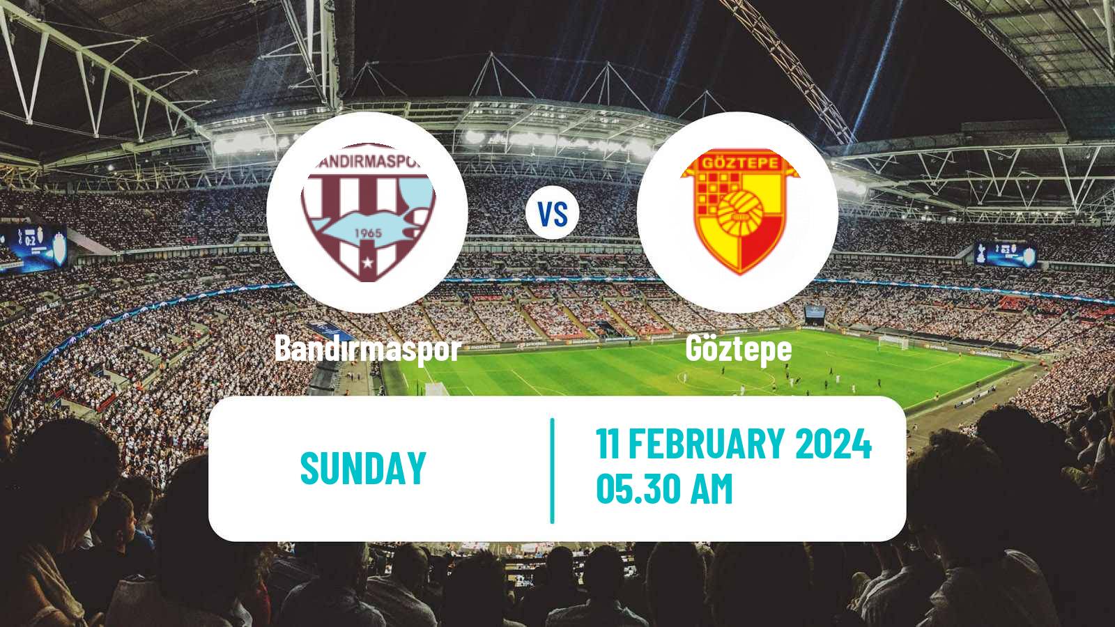Soccer Turkish First League Bandırmaspor - Göztepe