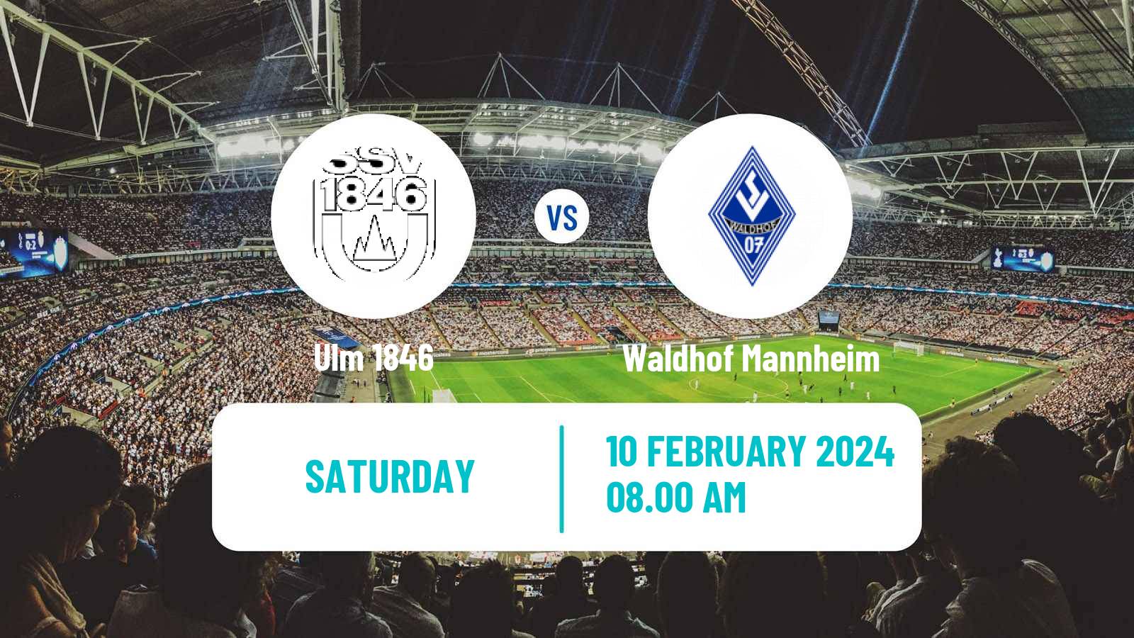 Soccer German 3 Bundesliga Ulm 1846 - Waldhof Mannheim
